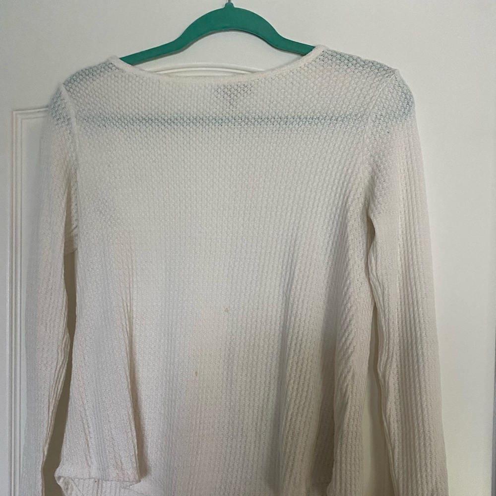 waffle white long sleeve